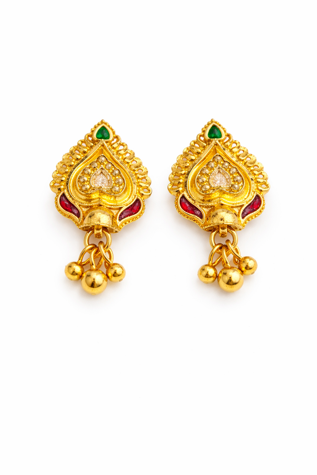 22K Micro Gold Plated Teardrop Heart Dangles – Long-Lasting Gold Forming Jewelry