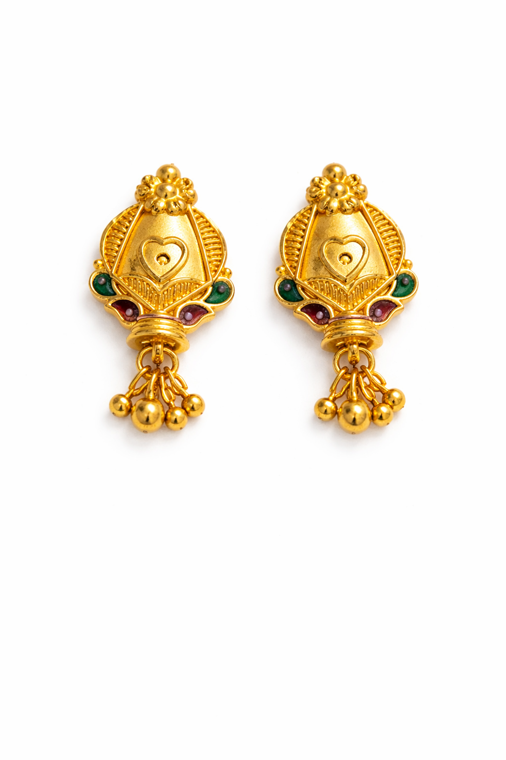 Contemporary Gold Forming Layered Dangles – Premium Micro Plated Finish with Filigree Studs