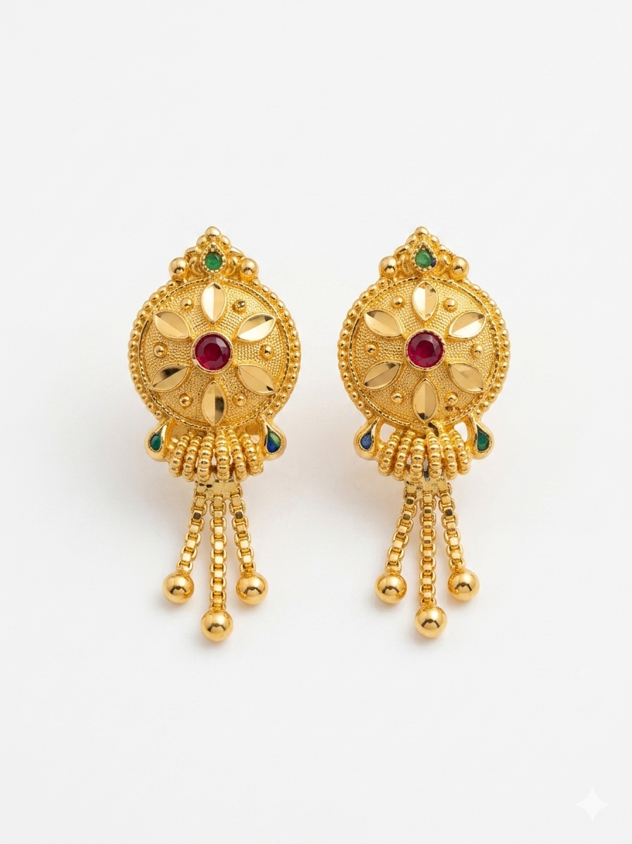 22K Micro Gold Plated Teardrop Heritage Dangles – Long-Lasting Gold Forming Jewelry