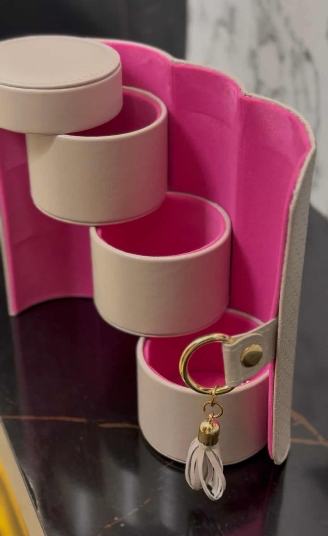 TRIA – Ethnic Jewellery Box | Bangles set, 4 pair Jhumka’s, 2 pair anklets