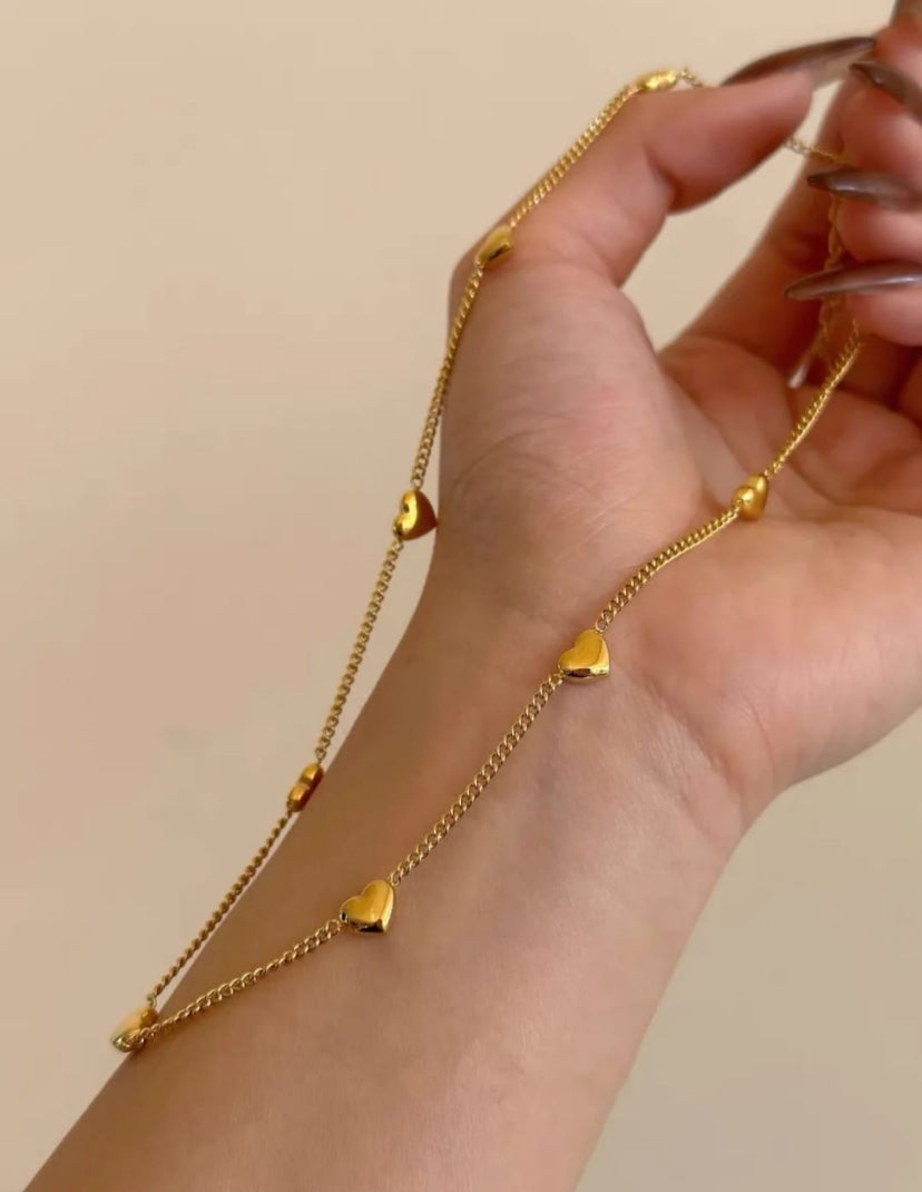 Elegant Gold Heart Necklace for Women | Minimalist Daily Wear Jewelry