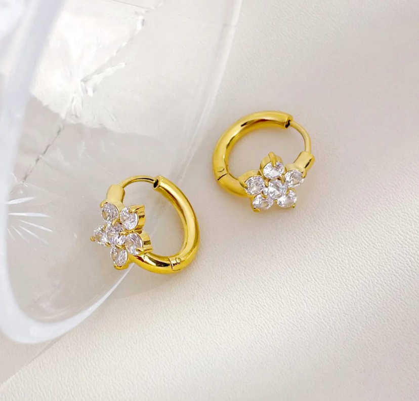 Gold Plated Floral Bali Earrings for Women – Elegant Daily Wear