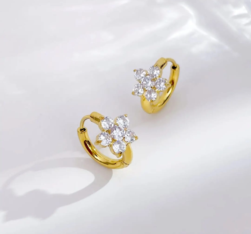 Gold Plated Floral Bali Earrings for Women – Elegant Daily Wear