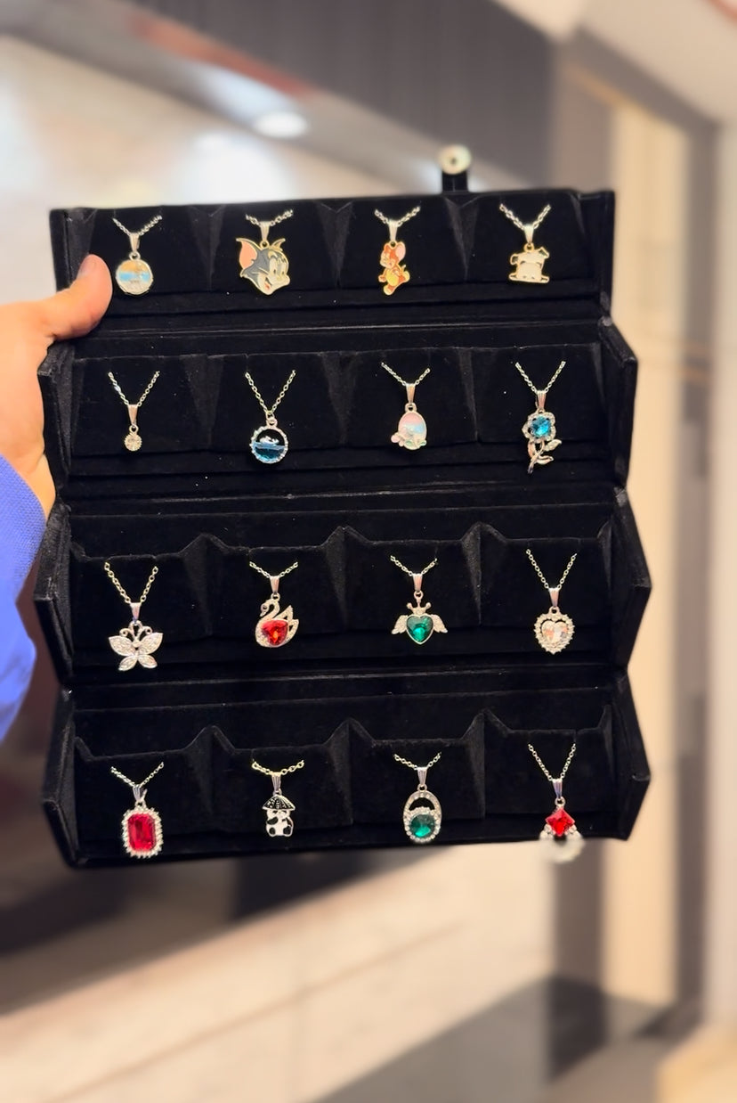 16 in 1 Anti-Tarnish Pendant Set with Premium Storage Box | Daily Wear & Gift Jewellery
