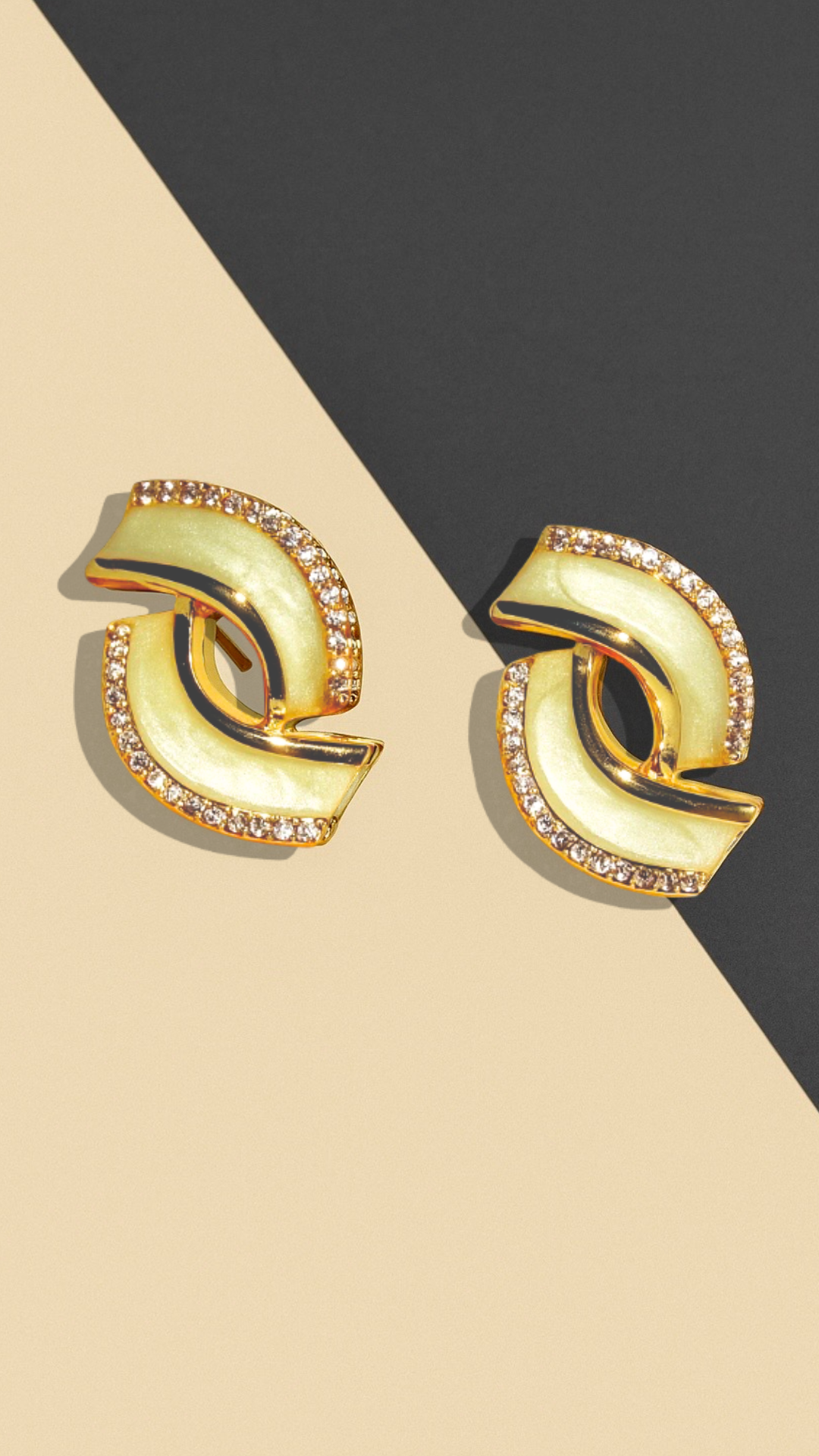Gold Plated Designer Stud Earrings with CZ Stones – Exclusive Collection