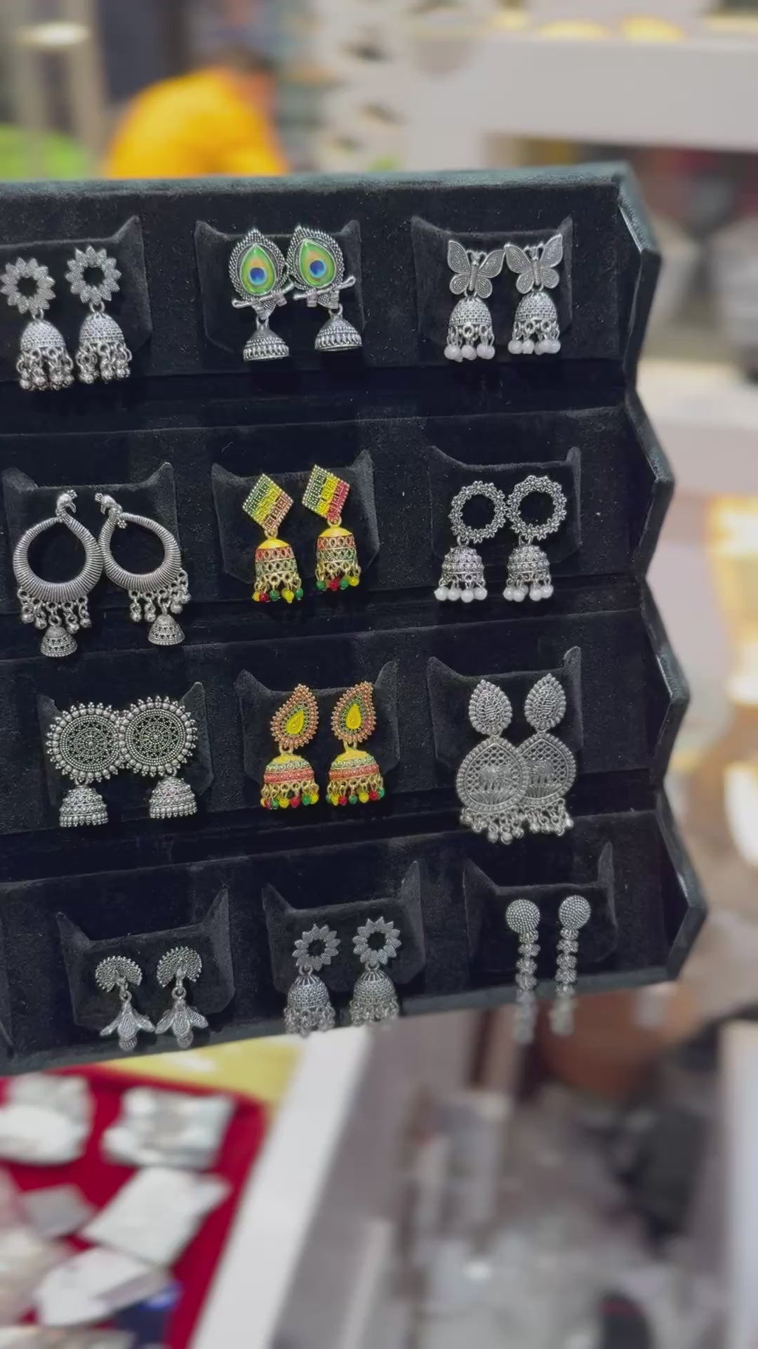 12 Pairs Mixed Style Oxidised Silver Look Earrings Set | Gift for Her | RISIDH Accessories