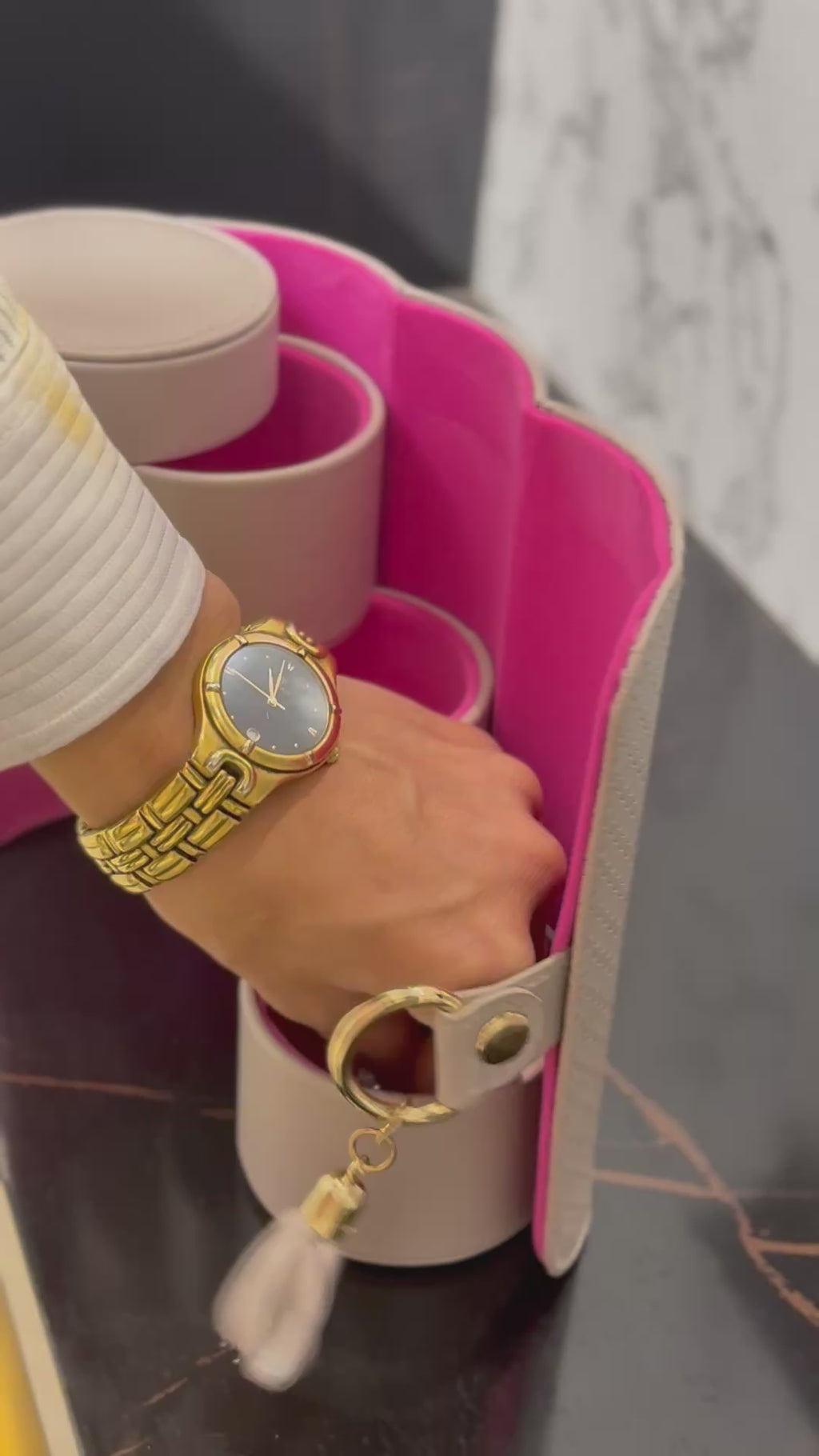 TRIA – Ethnic Jewellery Box | Bangles set, 4 pair Jhumka’s, 2 pair anklets