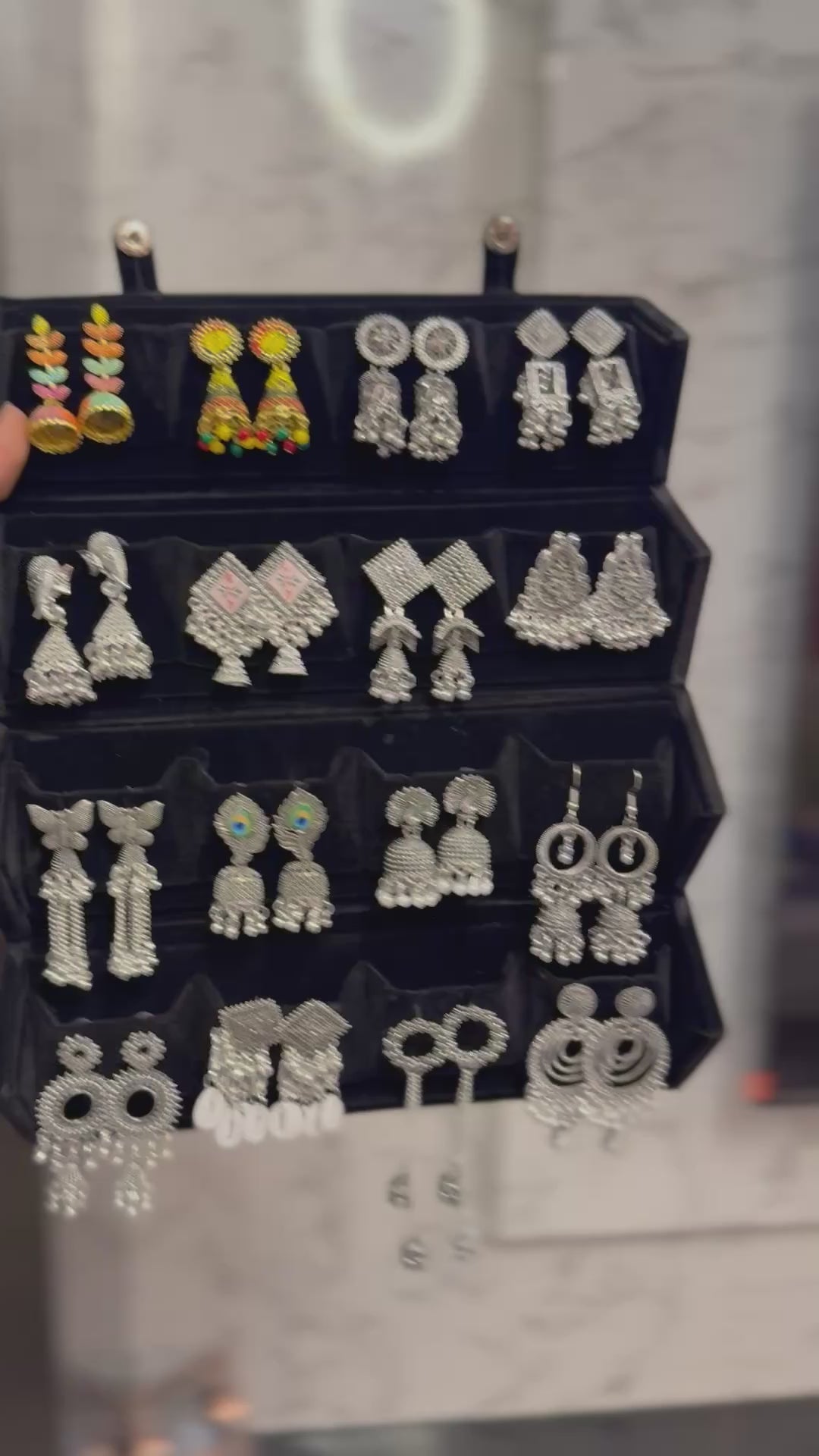 16-in-1 Oxidised Jhumka Earrings Set | Trending Combo Box for Girls & Women