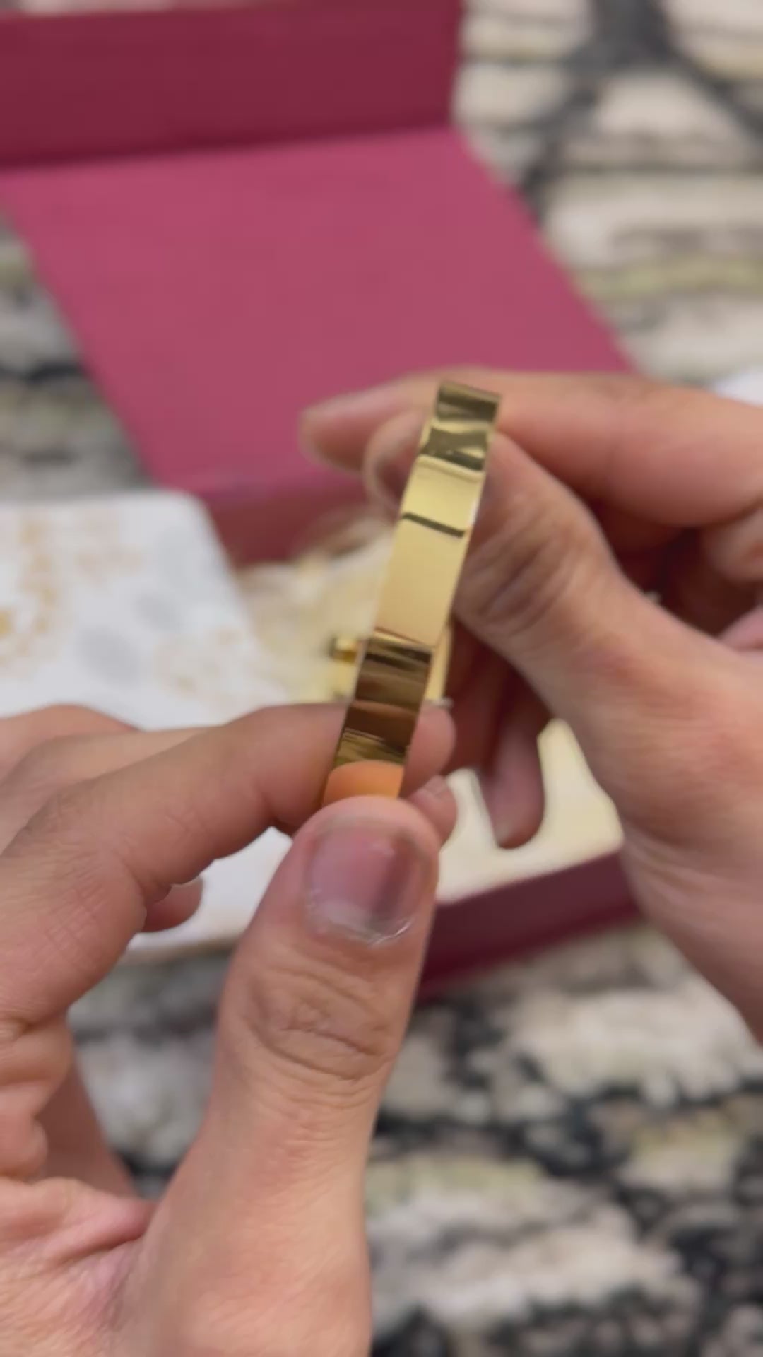 18K Gold Plated Micro Stone Kada for Girls | Trendy Elegant Bracelet with Free Jewellery Gift